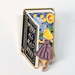 Alice & Starry Night Pin "We're All Mad Here"